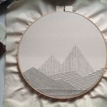 Big Geometric Mountain Embroidery