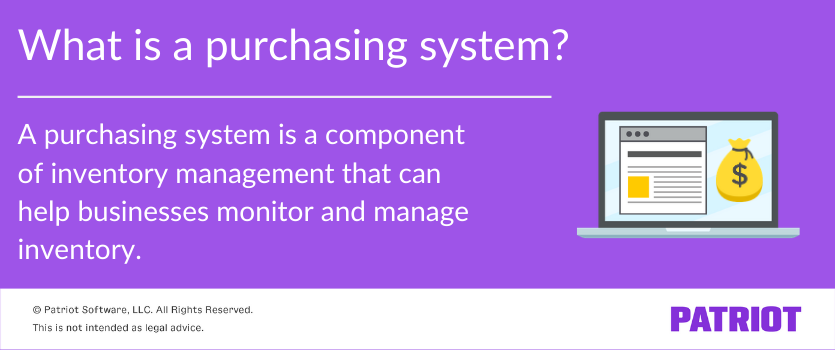 definition of a purchasing system