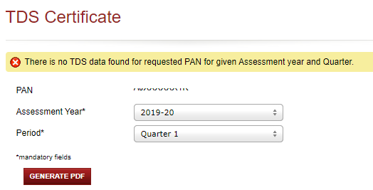 TDS Certificate Download