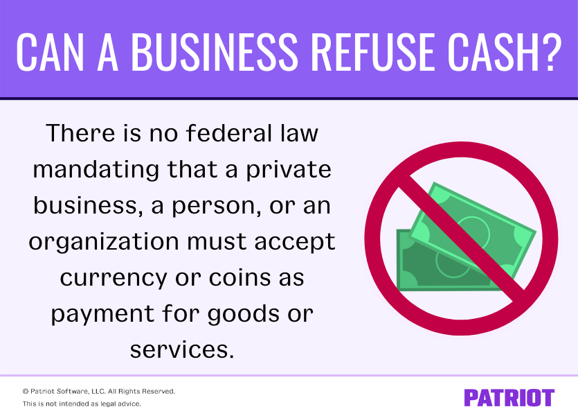 is a business legally allowed to refuse cash