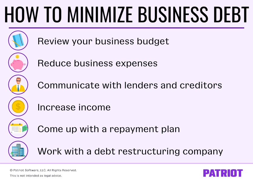 tips to minimize your small business's debt