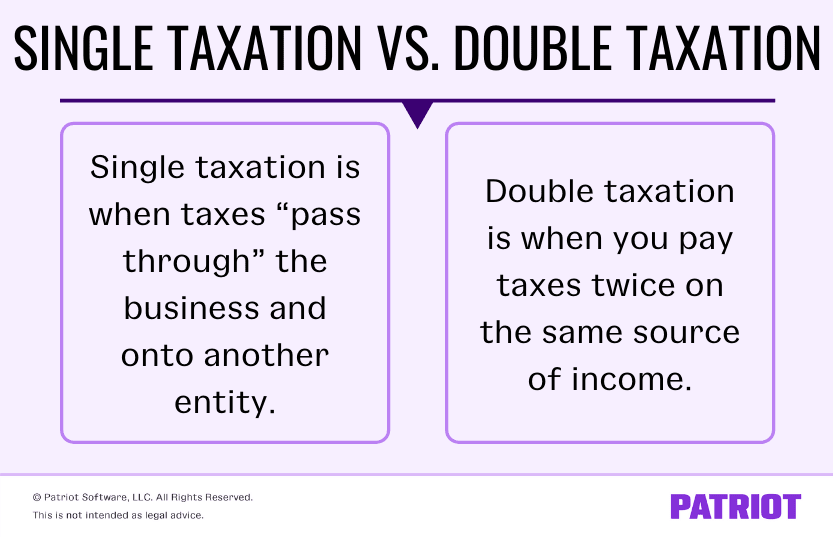 difference between single taxation and double taxation for business taxes