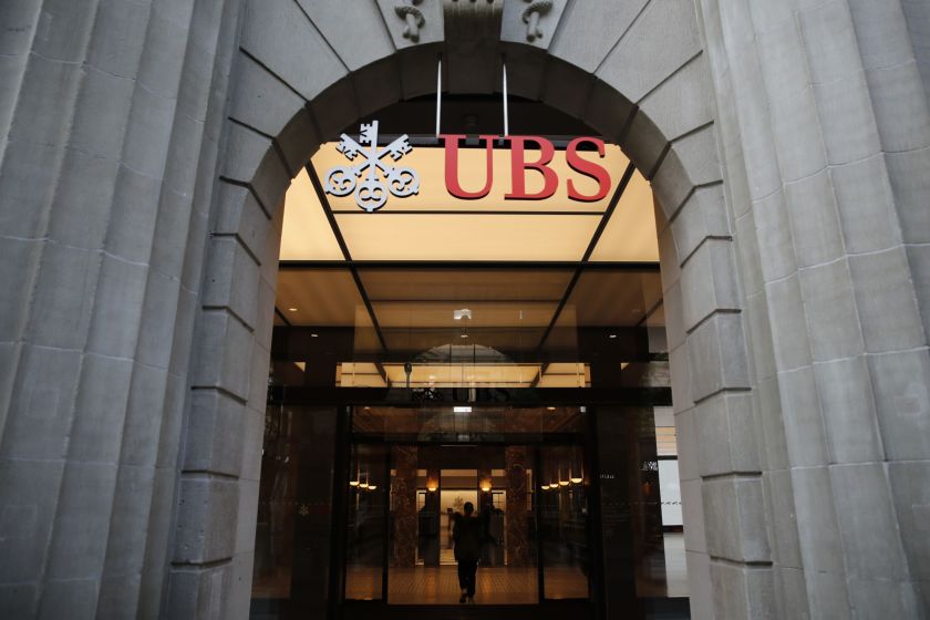 Zurich-headquartered bank UBS reported a slight uptick in its hiring of financial advisors for its Americas operations, which focus on the U.S.