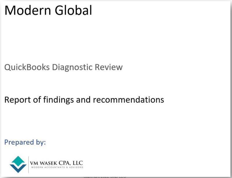 example cover page for report of findings and recommendations